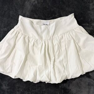 Sky to Moon White Skater Skirt